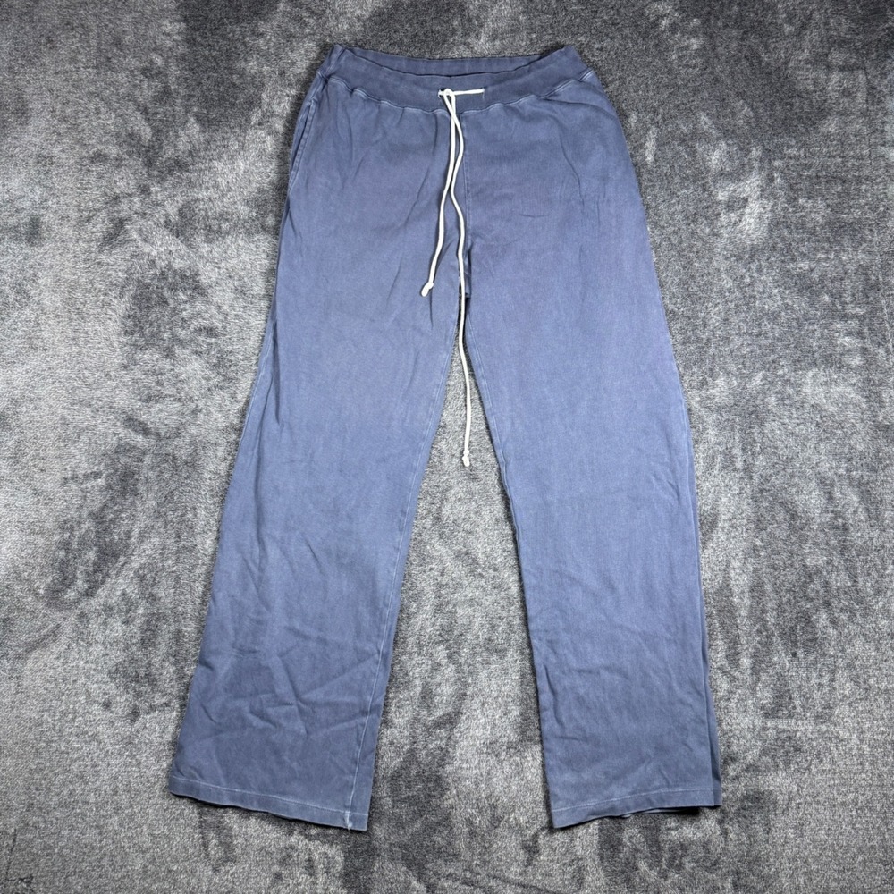 Brandy Melville Anastasia Sweatpants Washed Navy Blue Wide Leg Lounge Pants